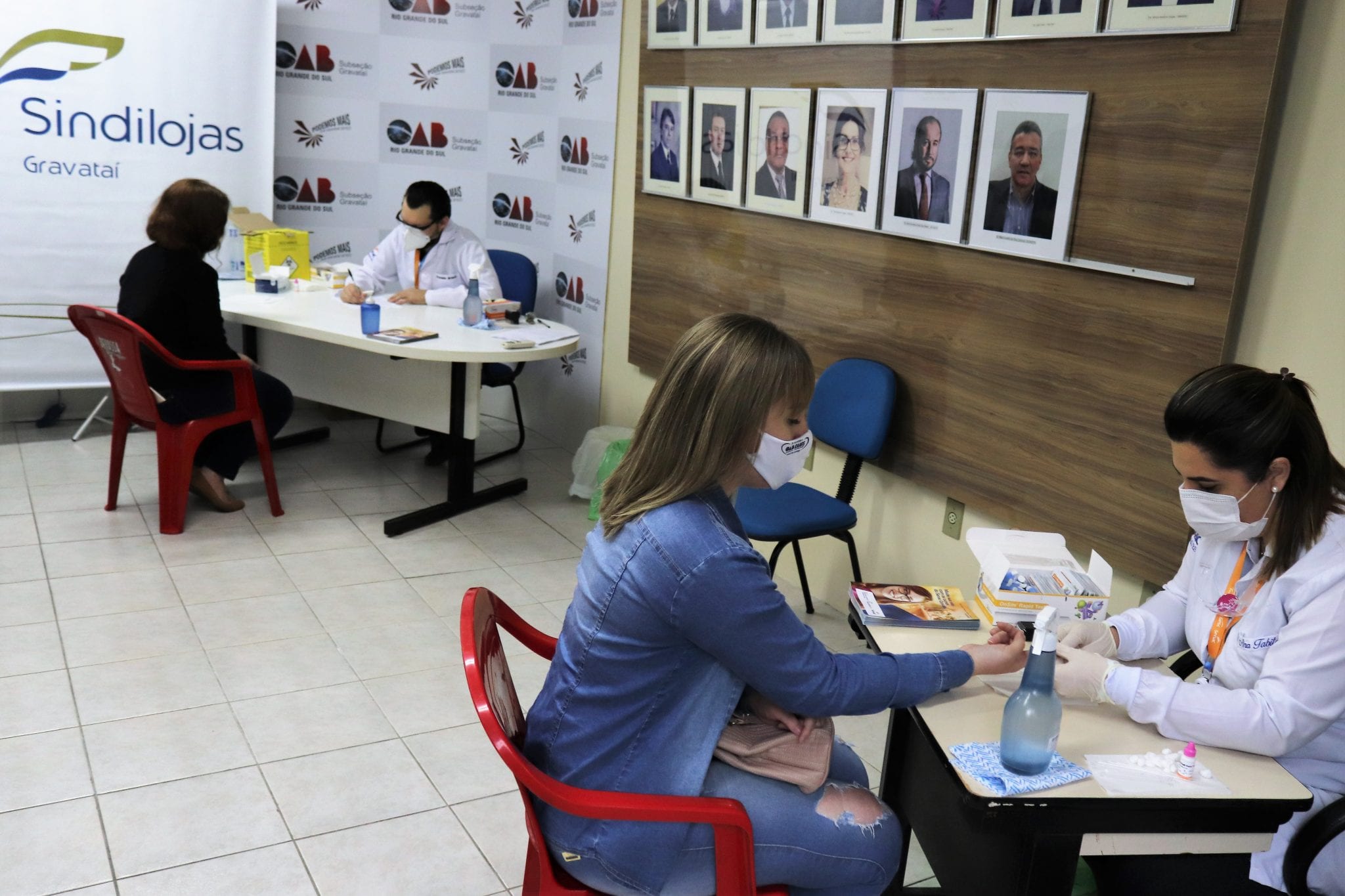 Sedes do Sindilojas Gravataí e da OAB realizam testes rápidos da covid-19 por R$40