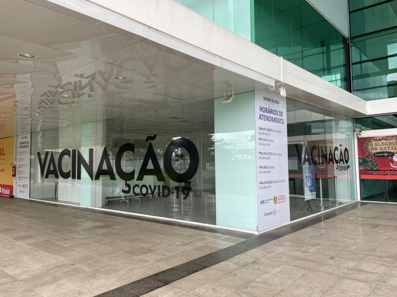 Secretaria de Saúde de Gravataí retoma vacinação da Covid-19 no Gravataí Shopping Center