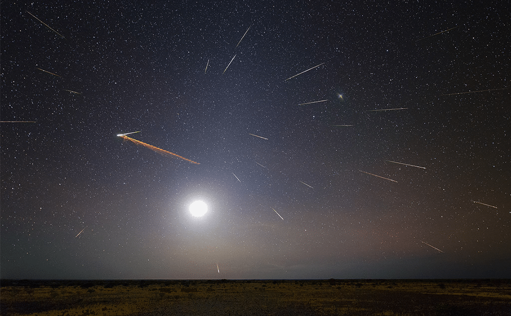 Tempestade de meteoros será visível em todo o país na madrugada desta terça-feira