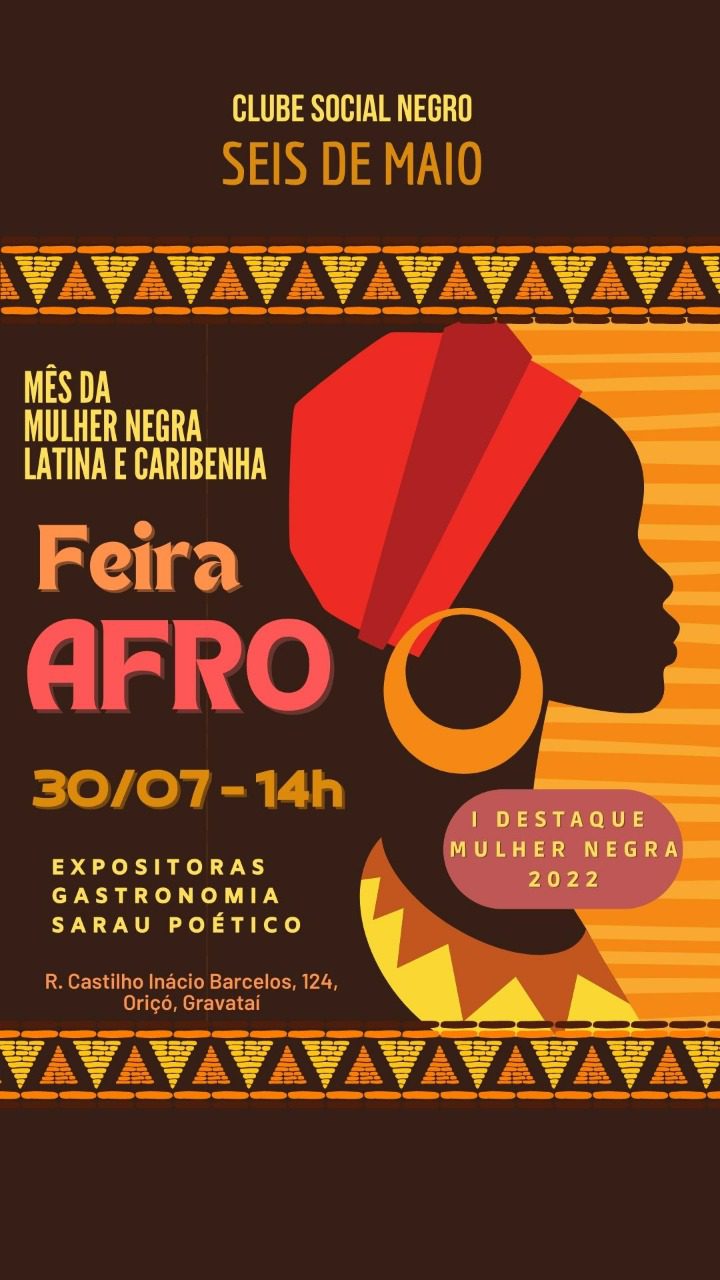 Feira Afro acontece neste sábado em Gravataí 