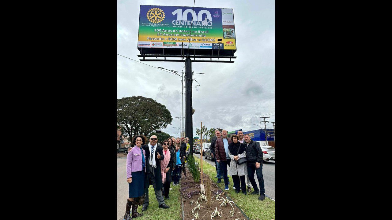 Em alusão ao centenário do Rotary no Brasil, clube de Cachoeirinha inaugura frontlight