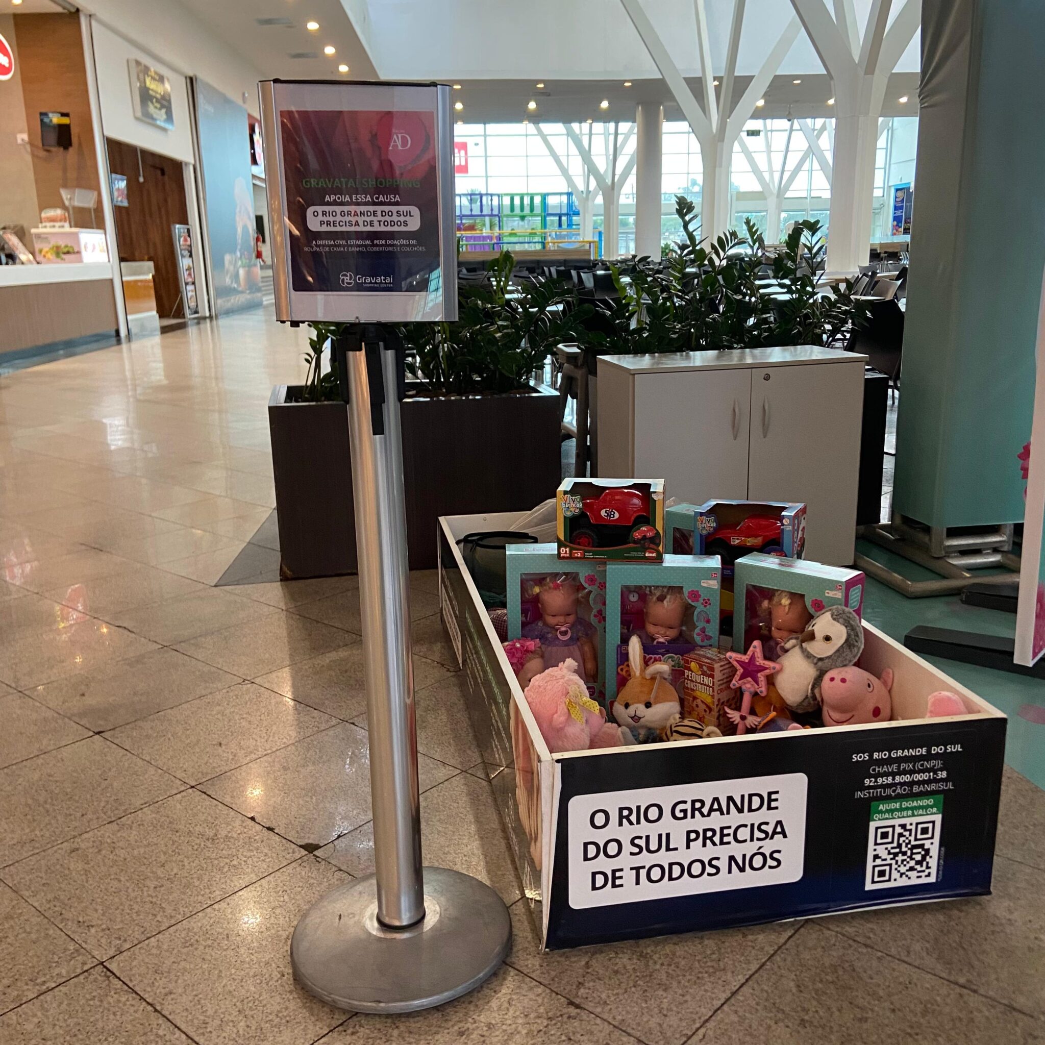 Campanha solidária do Gravataí Shopping segue recebendo doações aos atingidos no RS