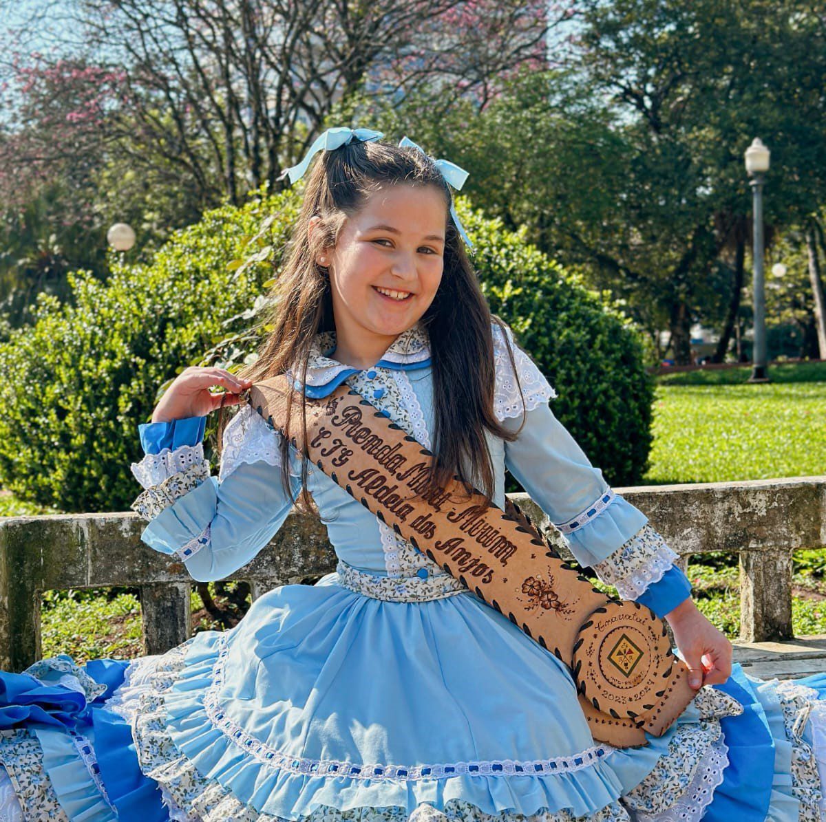 Aos 9 anos, prenda de Gravataí é destaque na declamação e canto