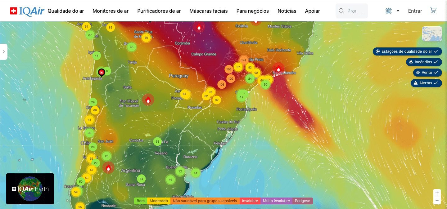 Qualidade do ar melhora em Gravataí e sol vai voltar aparecer nos próximos dias