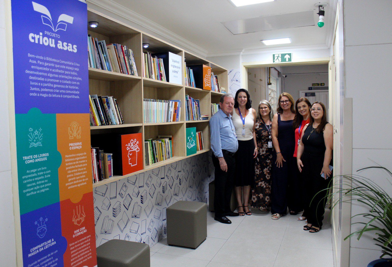 Iniciativa da Finger, biblioteca comunitária é inaugurada no hospital de Gravataí