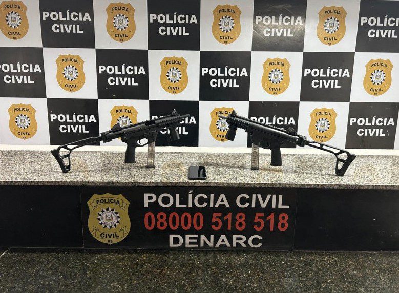 Ação contra o narcotráfico em Gravataí resulta em prisão e apreensão de duas submetralhadoras