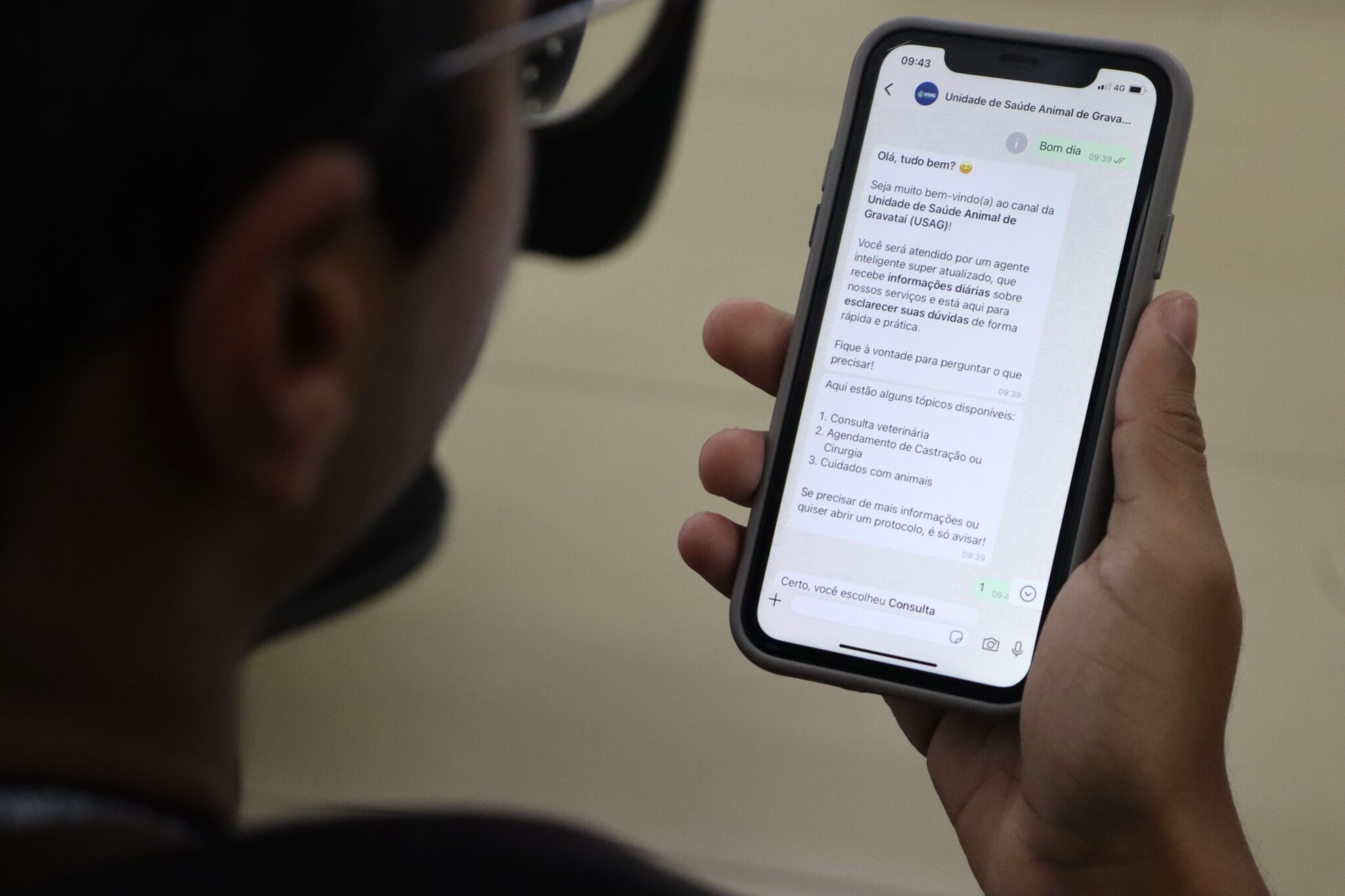 Gravataí lança plataforma digital com inteligência artificial para atendimentos da Unidade de Saúde Animal