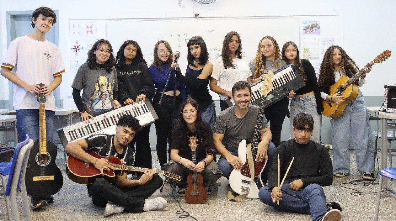 Projeto de iniciação musical contempla mais de 200 estudantes em escola pública de Gravataí