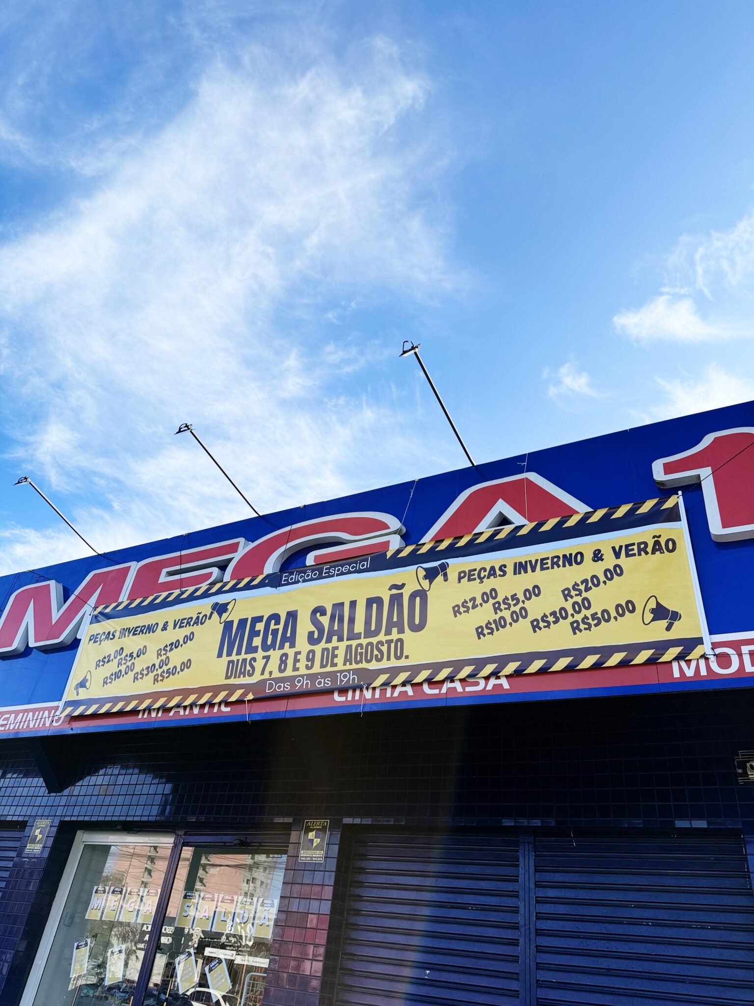 Em fase de expansão em Gravataí, rede Mega 10 inicia hoje saldão com peças a partir de R$ 2