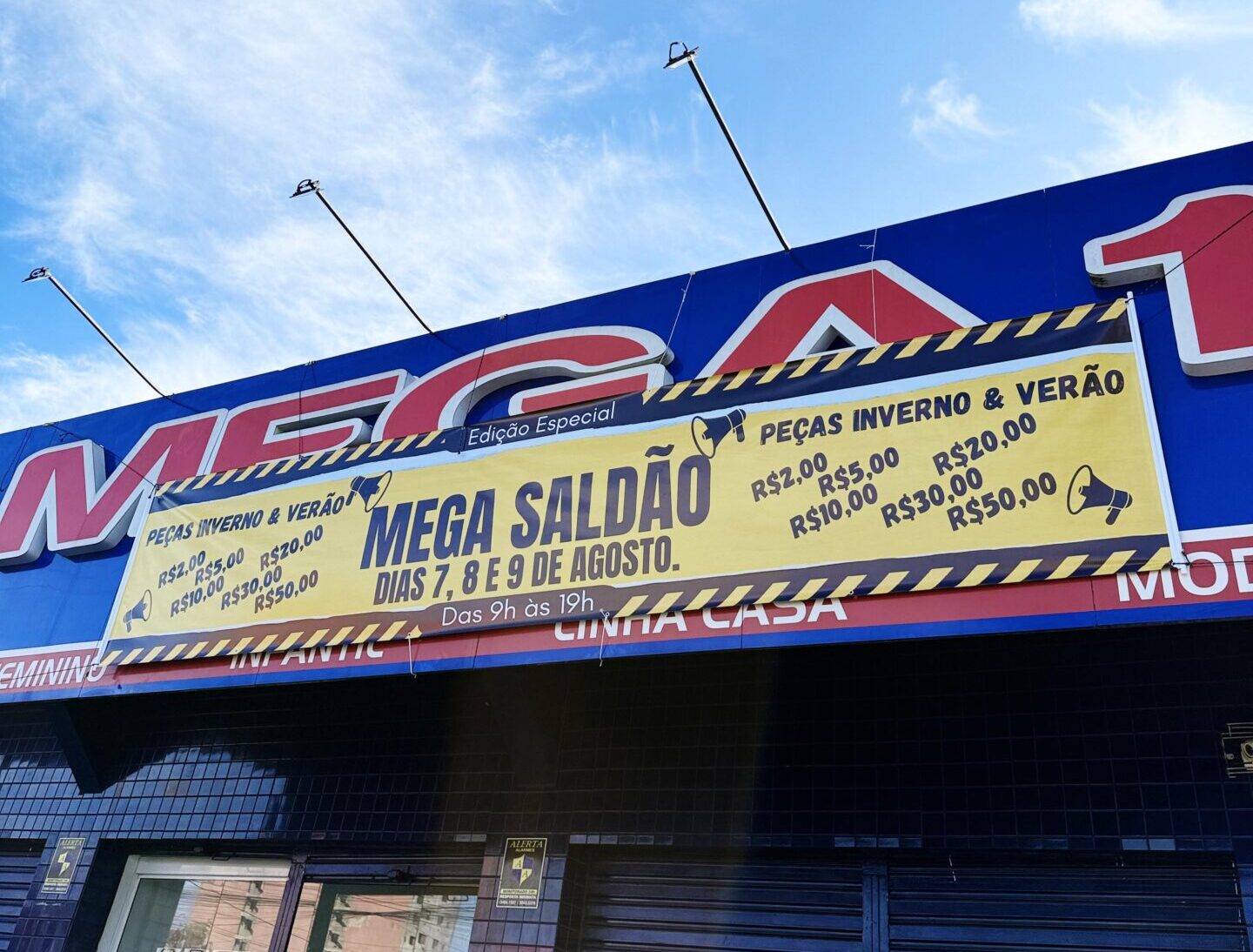 Em fase de expansão em Gravataí, rede Mega 10 inicia hoje saldão com peças a partir de R$ 2