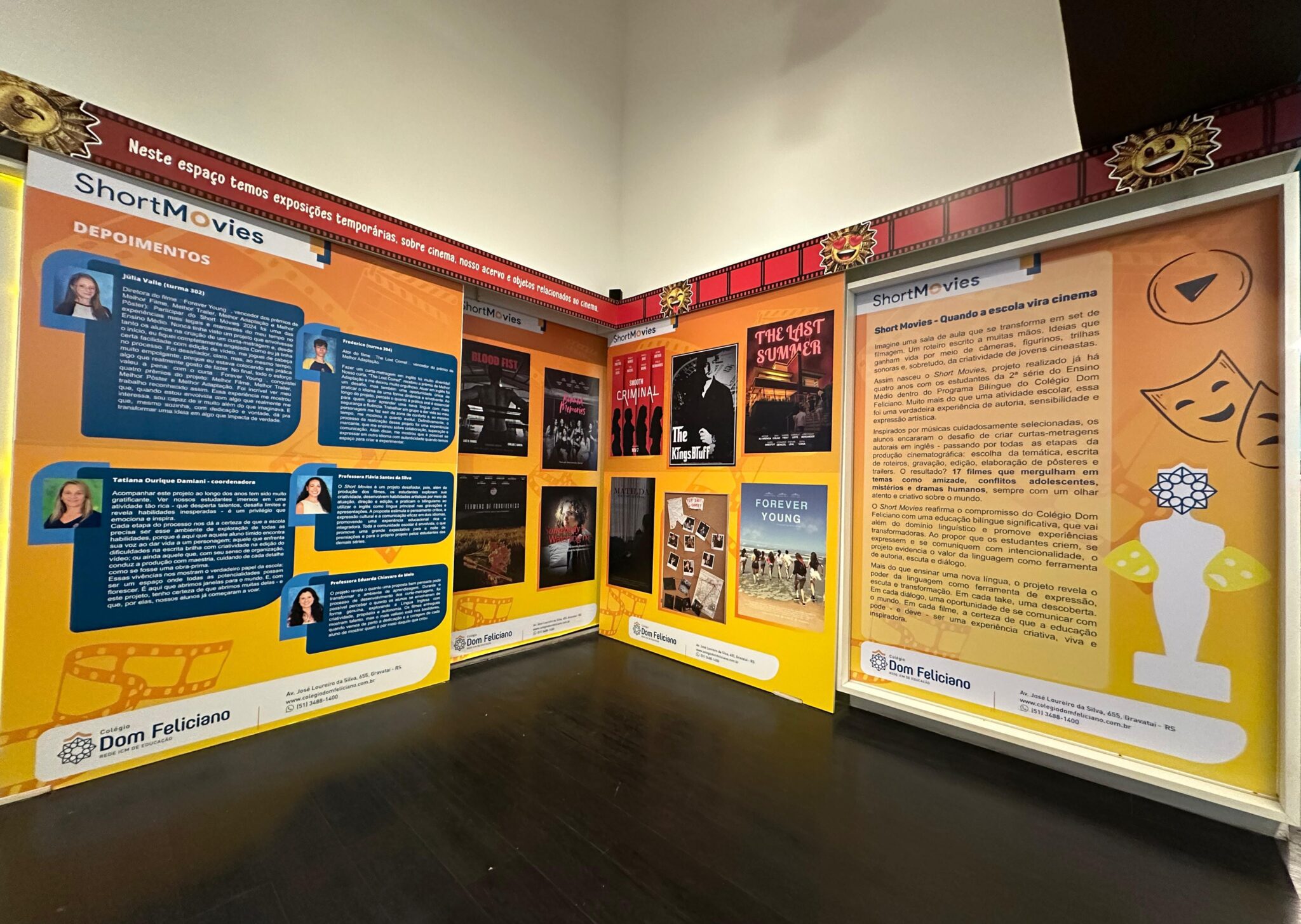 Escola de Gravataí expõe trabalhos no Museu do Festival de Cinema de Gramado