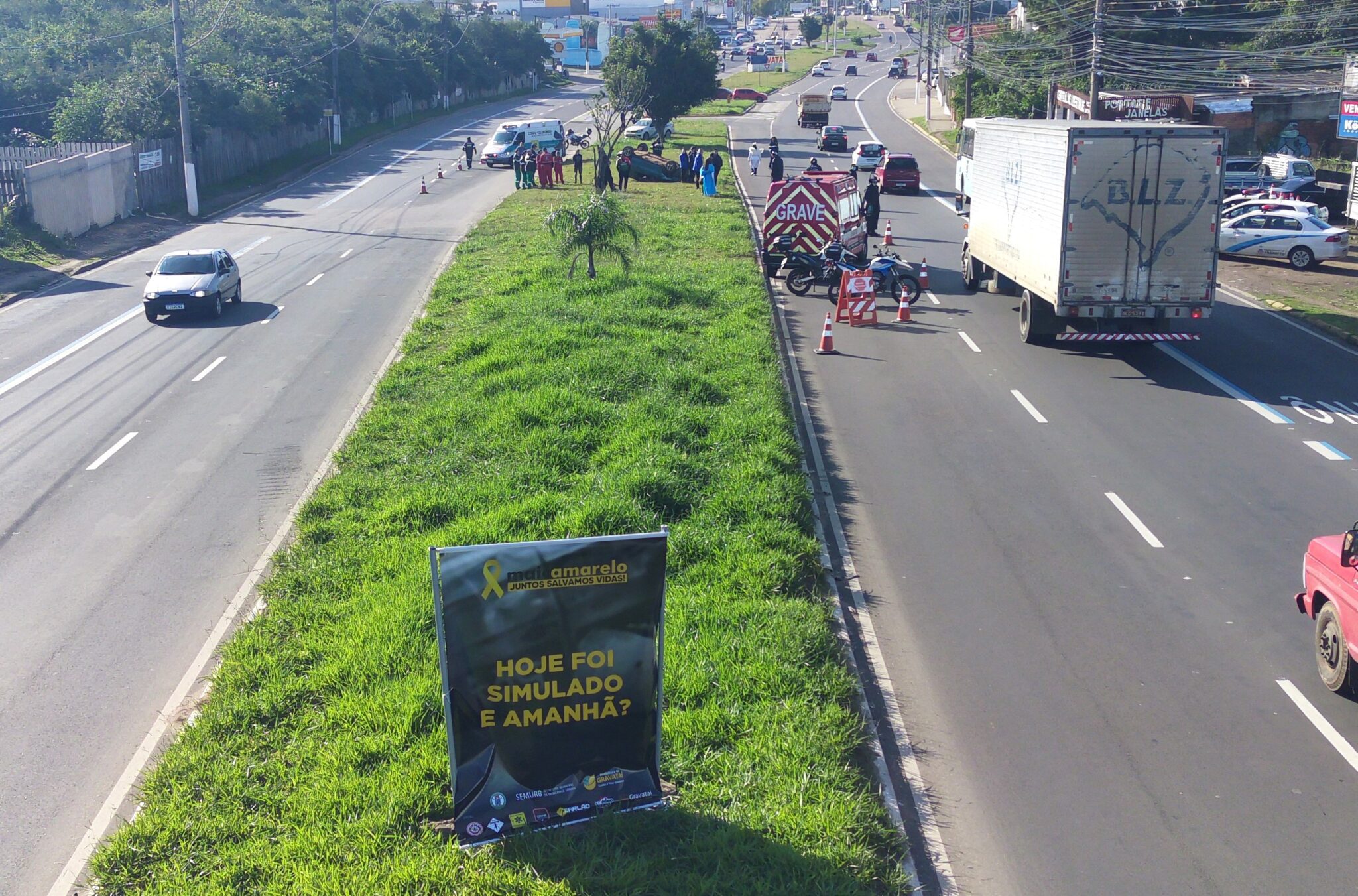 Gravataí promove simulado de acidente de trânsito na próxima quarta-feira. Ação integra campanha do Maio Amarelo