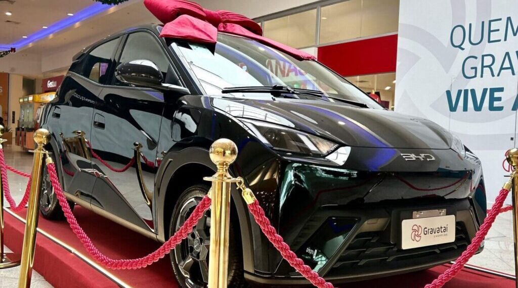 Gravataí Shopping sorteará três veículos BYD Dolphin Mini durante o mês de julho