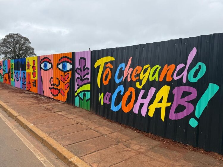 Obra de artista plástico de Gravataí atrai olhares para empreendimento em construção na Cohab B